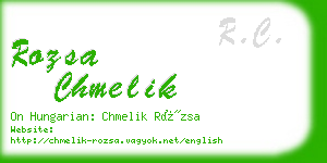 rozsa chmelik business card